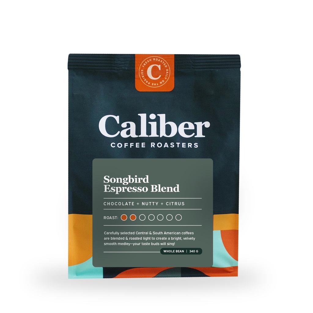 [340-125] Caliber Songbird Espresso Blend Beans Bag/340 g